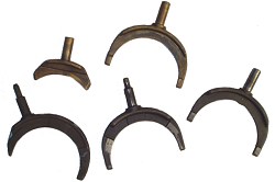 Early forks are brass and one is "stubby" , change to "wrap-around" style at lower left 